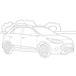 Hyundai i20 Active Crossover Free Coloring Page for Kids