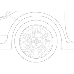 Hyundai i20 Active Wheel Free Coloring Page for Kids
