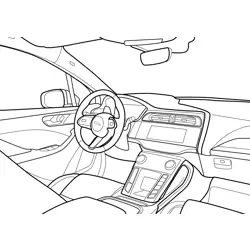 Jaguar I-Pace Car Interior Free Coloring Page for Kids