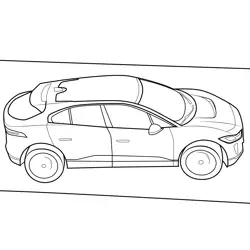 Jaguar I-Pace Electric Vehicle Free Coloring Page for Kids
