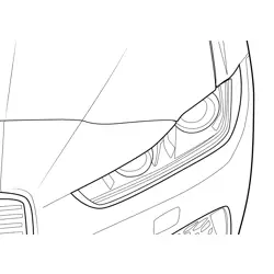 Jaguar XE Headlamp Detail Free Coloring Page for Kids