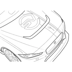 Jaguar Project 8 Car Hood Free Coloring Page for Kids