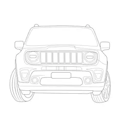 Jeep Renegade 2019 Outlines Free Coloring Page for Kids