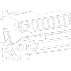 Jeep Renegade 2019 Model Free Coloring Page for Kids