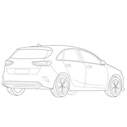 Kia Ceed Vehicle Profile Free Coloring Page for Kids
