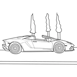 Aventador S Roadster Profile Free Coloring Page for Kids