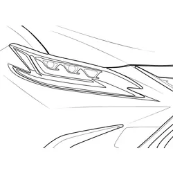 Lexus ES Headlamp Detail Free Coloring Page for Kids