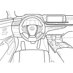 Lexus ES 2019 Interior Free Coloring Page for Kids