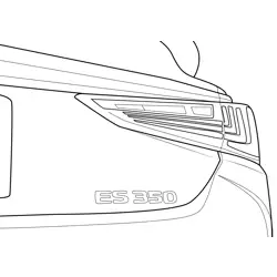 Lexus ES 2019 Tail Lamp Free Coloring Page for Kids