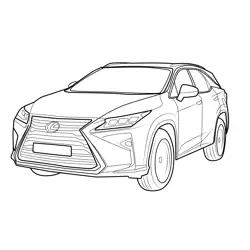 2018 Lexus RX L SUV Free Coloring Page for Kids