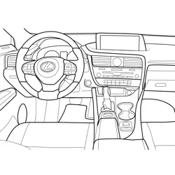 Lexus RX L Interior View Free Coloring Page for Kids