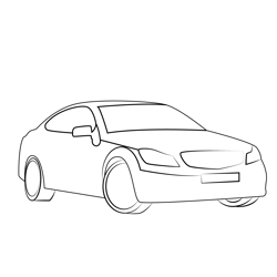 Luxury Car Free Coloring Page for Kids