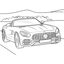 Mercedes AMG GT S Roadster Free Coloring Page for Kids