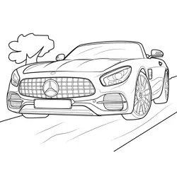 Mercedes-Benz AMG GT S Roadster Front Free Coloring Page for Kids