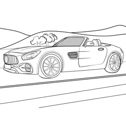 Mercedes AMG GT Roadster View Free Coloring Page for Kids