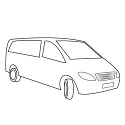 Minibus Painted Lime Free Coloring Page for Kids