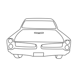 New Fancy Car Free Coloring Page for Kids