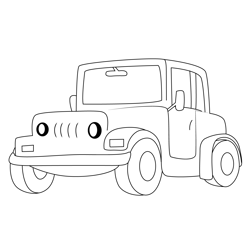 Nice Car Free Coloring Page for Kids