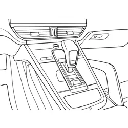 Porsche Cayenne Console View Free Coloring Page for Kids
