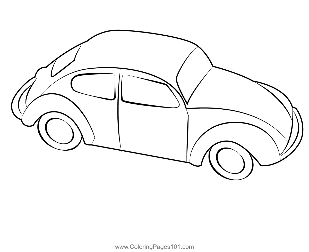 Side View Of Car1 Coloring Page for Kids - Free Cars Printable Coloring