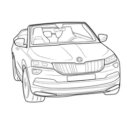 Skoda Sunroq Concept Car Free Coloring Page for Kids