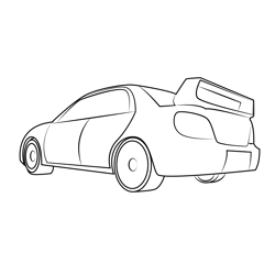 Speedy Car Free Coloring Page for Kids
