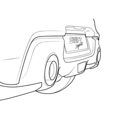 Suzuki Swift Sport Exhaust View Free Coloring Page for Kids