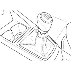 Suzuki Swift Gear Shifter Free Coloring Page for Kids