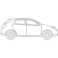 Toy Car Free Coloring Page for Kids