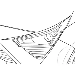 Toyota Aygo Headlamp View Free Coloring Page for Kids