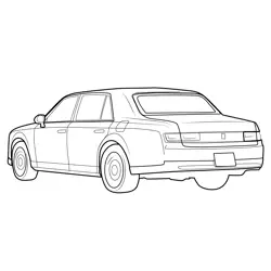 Toyota Century Luxury Sedan Free Coloring Page for Kids