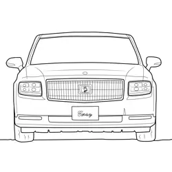 Toyota Century 2018 Sedan Free Coloring Page for Kids