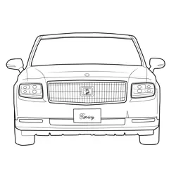 Toyota Century 2018 Sedan Free Coloring Page for Kids