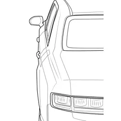 Toyota Century Rear View Free Coloring Page for Kids