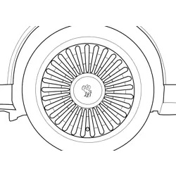 Toyota Century Wheel Detail Free Coloring Page for Kids