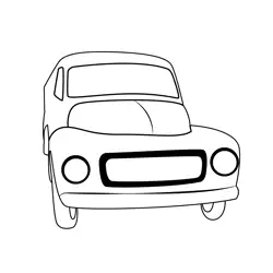 Volvo Classic Cars Free Coloring Page for Kids