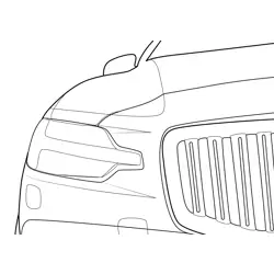2019 Volvo V60 Headlight View Free Coloring Page for Kids