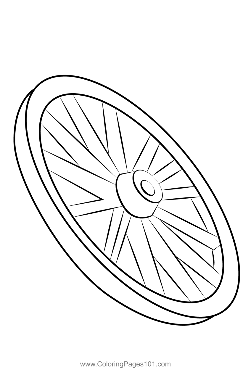 Close Up Of A Bullock Cart Wheel