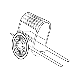 Wooden Cart Free Coloring Page for Kids