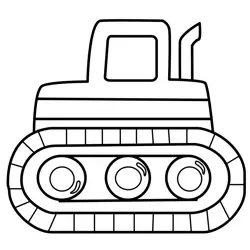 Heavy Construction Vehicle Activity Free Coloring Page for Kids