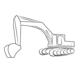 Excavators Free Coloring Page for Kids