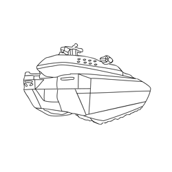 Fire Support Military Tank Free Coloring Page for Kids
