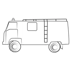 Fire Truck Free Coloring Page for Kids