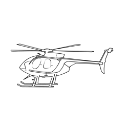 Utility Helicopter Free Coloring Page for Kids