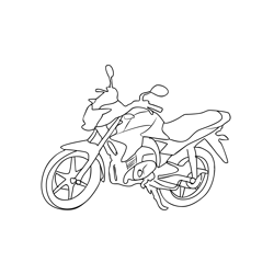 Honda Cb Twister Free Coloring Page for Kids