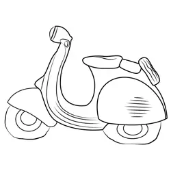 Motorbike Free Coloring Page for Kids