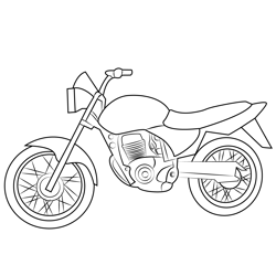 Motorcycle Free Coloring Page for Kids