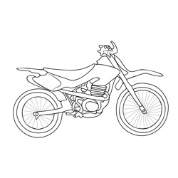 Sport Motorcycle Free Coloring Page for Kids