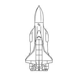 Buranshuttle Spaceship Free Coloring Page for Kids