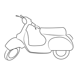 Old Scooter Free Coloring Page for Kids